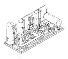 mechanical contractor's fabrication of gas plant refrigeration unit skid